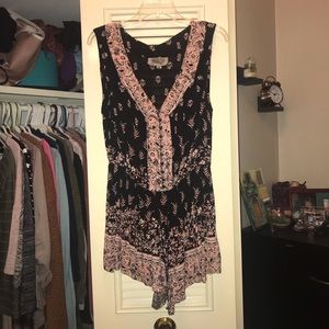 Urban outfitters exclusive pink and black Romper